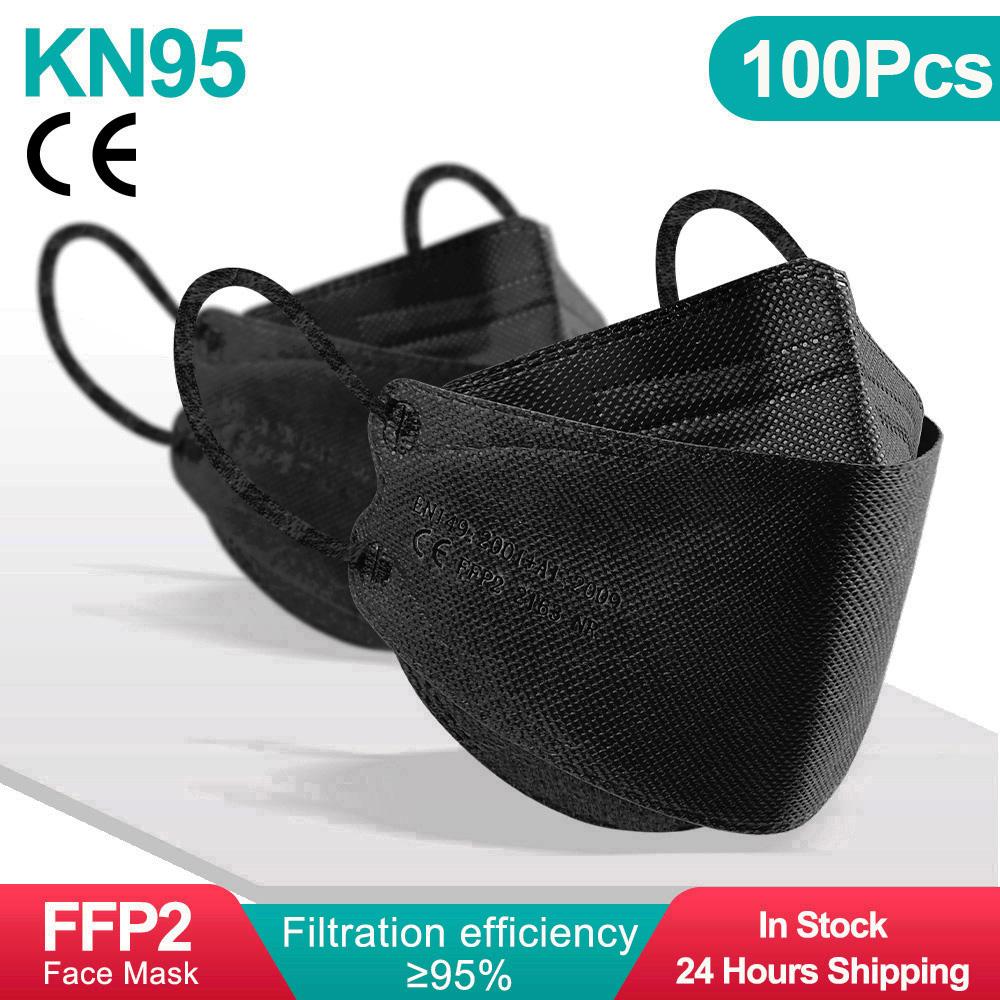 10-200 шт. fpp2 рыбья маска kn95 маска для лица kn95 mascarillas ffp2 homologadas kn95 certificadas mascherine ffp3 colores маска