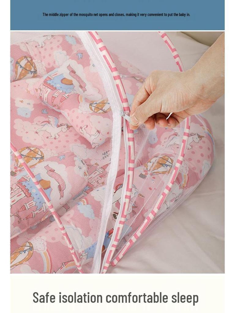 Портативный бионический спальный матрасик для новорожденных с москитной сеткой для детской кроватки или кровати.
