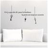 [Q2418] - Sheet of Stickers 'Messages' (There Is No Key To Happiness - the Door Is Always Open) - 20x70 Cm