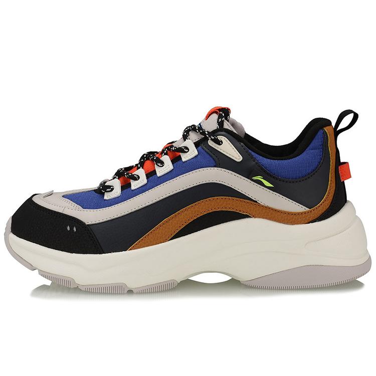 Li Ning Aurora WindWalker Скользкие Устойчивые к истиранию Низкие Спортивные Повседневные Кроссовки Мужские Черно-синие AGCP245-3