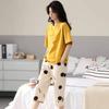 Women's Summer Short-sleeved Seven Pants Homewear Two-piece Suit