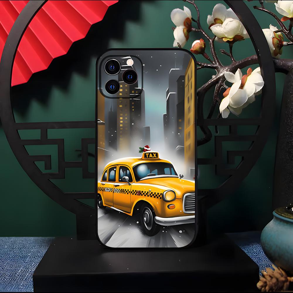 Желтое такси Нью-Йорка Чехол для телефона Для iPhone 17 Pro Max 16 15 14 Pro Max 13 11 Air Plus Силиконовый чехол