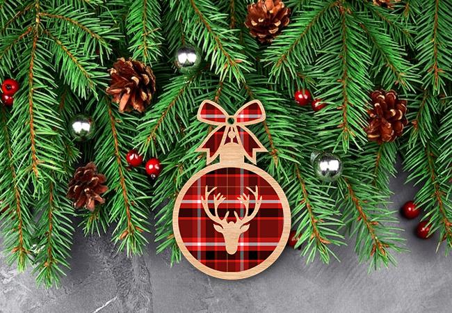 Wooden Christmas tree decorations D27