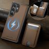 Leather Phone Case for Samsung Galaxy S26 Ultra S25 Edge S24 Plus S23 FE S22 S21 S20 Note20 Detachable Magnetic Card Slot Wallet