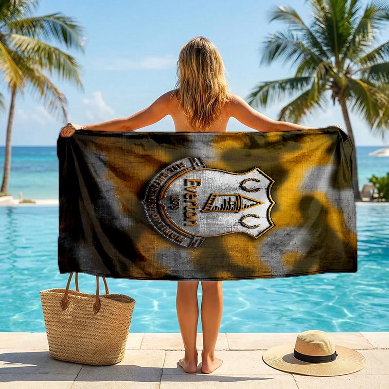 Everton Football Beach Towel Soft Microfiber Summer Towel Quick Dry Absorbent Towel for Beach Swimming Pool Travel