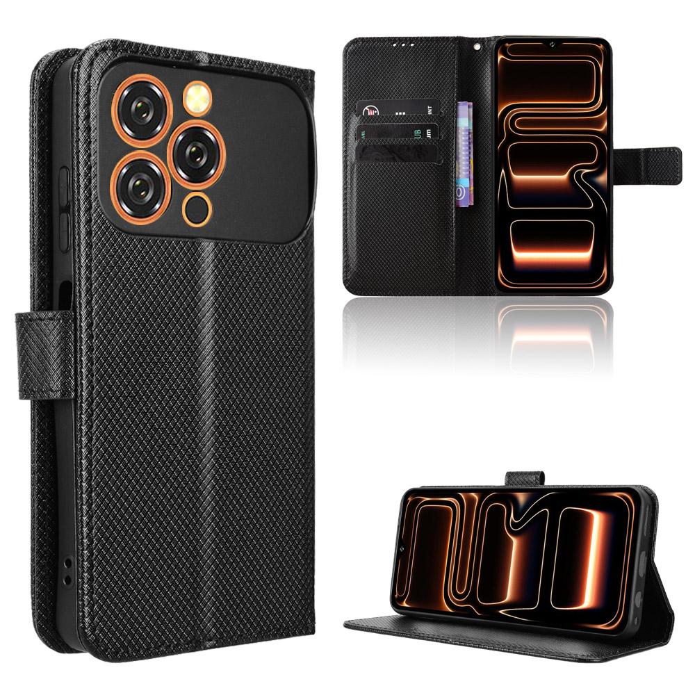 Flip Cover Compatible for Oukitel C17 Leather Case [Flip Vintage Leather] Shockproof Durable Retro Phone Case