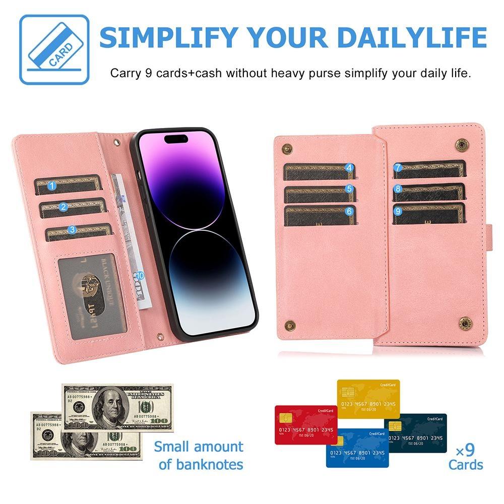 Crossbody Wallet Multi Card Flip Lanyard Leather Case for iPhone 15 14Plus 13 12 11Pro Max XS Max 8P 7P/Samsung S23 S22 S21 S20Ultra Plus A14 A54 A53