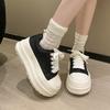 2025 Autumn New Fashion College Wind Heightening Platform Lace-up Sports and Leisure Shoes Women's Versatile Sports Shoes