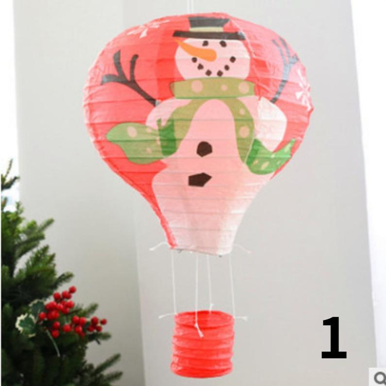 Товар 1 шт. Санта-Клаус Лось Воздушный шар 12 дюймов Бумажный фонарь Абажур DIY Поделки Подвесной потолочный Рождественские украшения Товары для вечеринки