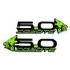 2Pcs 3D Metal Car Styling Logo Badge Rear Trunk Emblem Fender Side Sticker