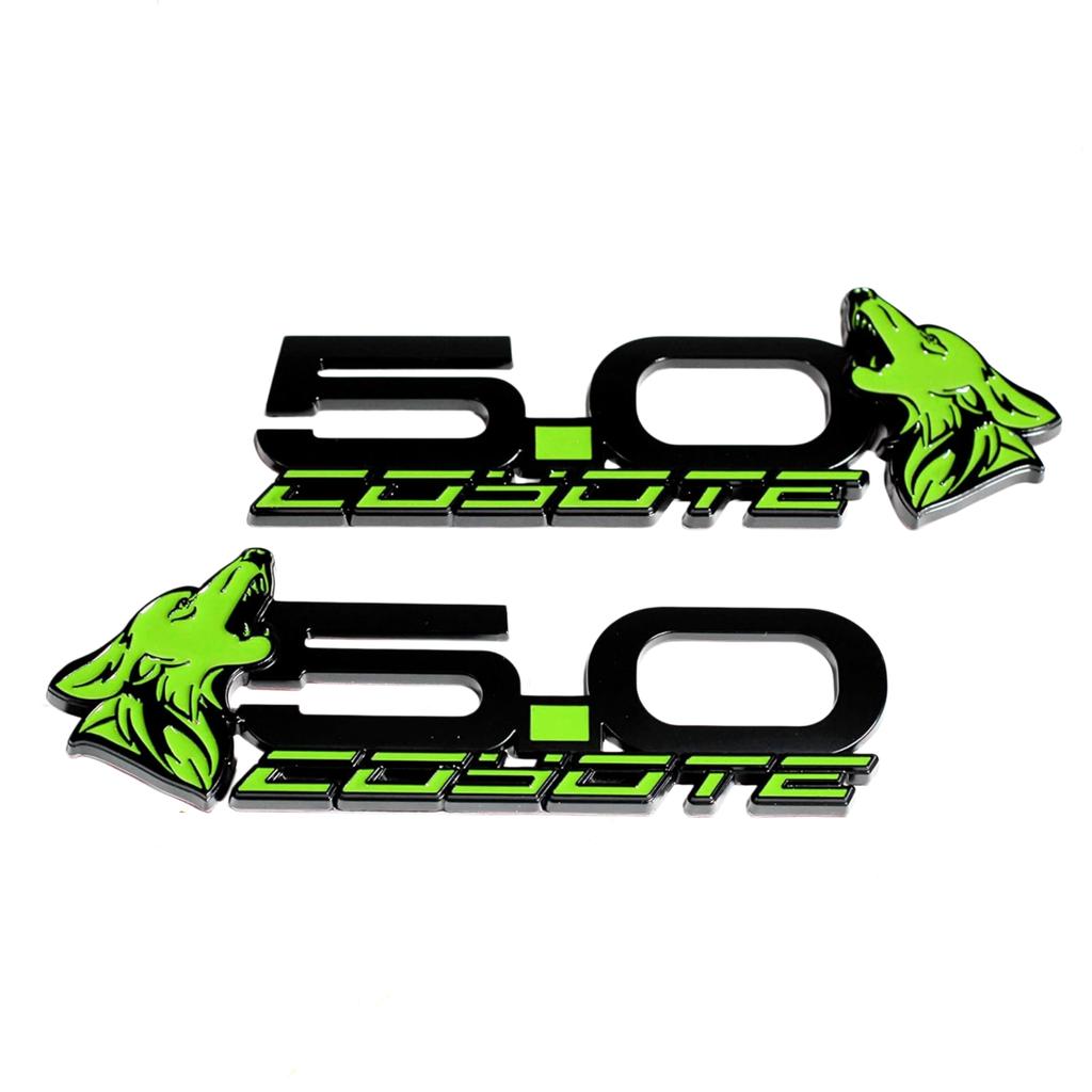 2Pcs 3D Metal Car Styling Logo Badge Rear Trunk Emblem Fender Side Sticker