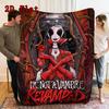 Gothic vampire 2D Flat Pattern Flannel Blanket High quality All Seasons Warmth and Comfort Perfect for Christmas Gifts.