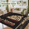 Crystal Velvet Square Rug Custom NameArctic Monkeys Pattern Non Slip Home Floor Decor Rug