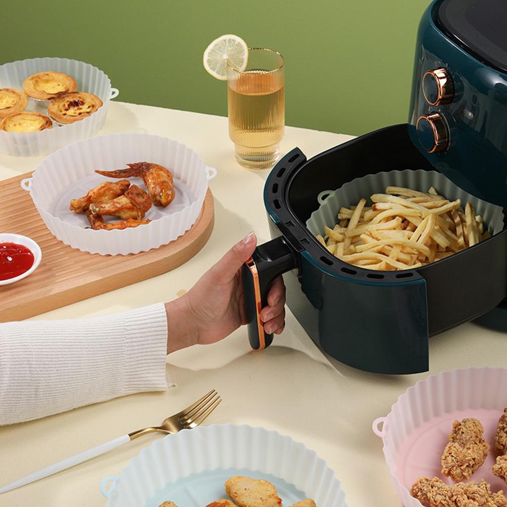 Air Fryer Silicone Pot Multifunctional Air Fryer Basket Liners Air Fryers Oven Tools For Bread Fried Chicken Pizza