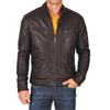 Men's Genuine Lambskin Brown Leather Jacket Stylish Motorcycle Bomber Biker Outerwear MJ 29
