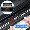 CKBSX1 5Pcs Carbon Fiber Car Door Sill Sticker Auto Threshold For Honda Civci FIT CRV Accord Jazz HRV Dio Stepwgn Prelude Insight