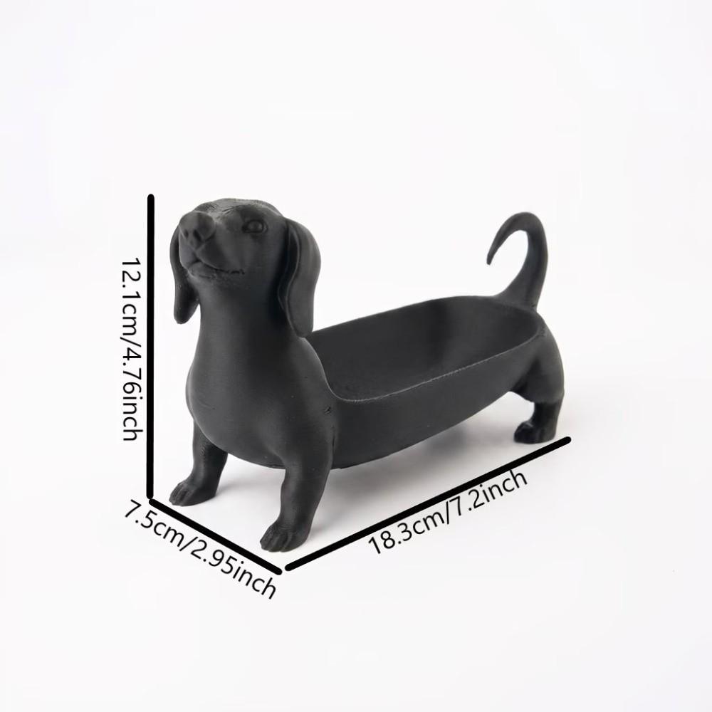 3D Printed Dachshund Storage Tray Minimalist Style Catchall Tray for Entryway Home Office