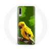 Case for Samsung Galaxy A50 Yellow Parakeet Birds Green Background