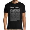 T-Shirt Homme - Bonne Ou Mauvais Éducateur - Noir - Manches Courtes - Col Arrondi