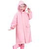 Kids Raincoat Sakura Pink Cute Waterproof Lightweight Durable Kids Rain Jacket with Backpack Slot