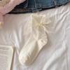 1 Pair Lolita Socks Bow Middle Tube Preppy Style Princess Socks Jk Streetwear
