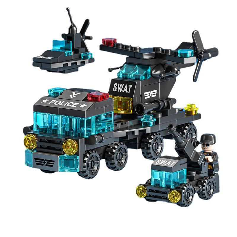 Совместимые с Lego маленькие строительные блоки: Образовательный военный набор «Танк и замок» для мальчиков и девочек