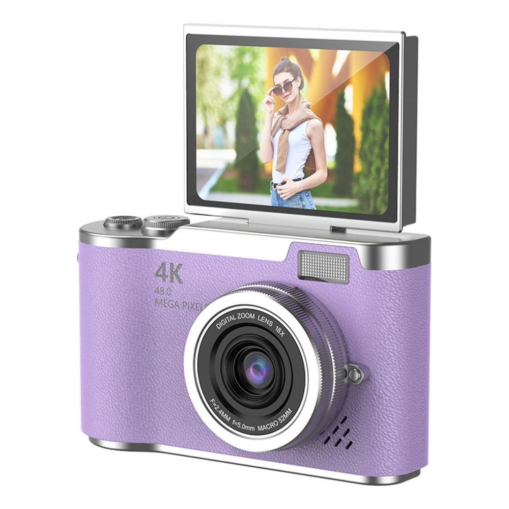 High-Definition HD Digital Camera 4K 48MP Flip Screen Video Camcorder CCD Led Flash Light 8X Digital Zoom Entry-Level Ccd Camera