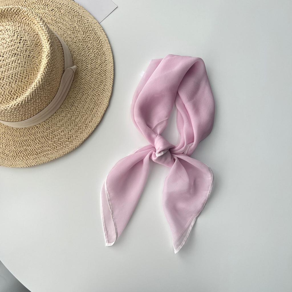 Однотонный носовой платок, хлопковые шейные шарфы для женщин, маленькие шали и накидки, бандана, платки на голову