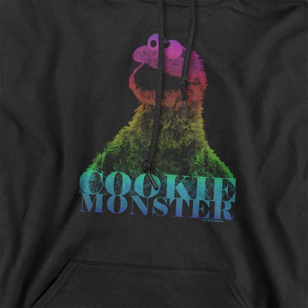 Sesame Street Unisex Adult Cookie Monster Half Tone Hoodie