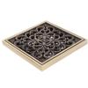 Floor Drain Antique Copper Shower Drain Kit for Home Hotel Bathroom Toilet 10x10cm