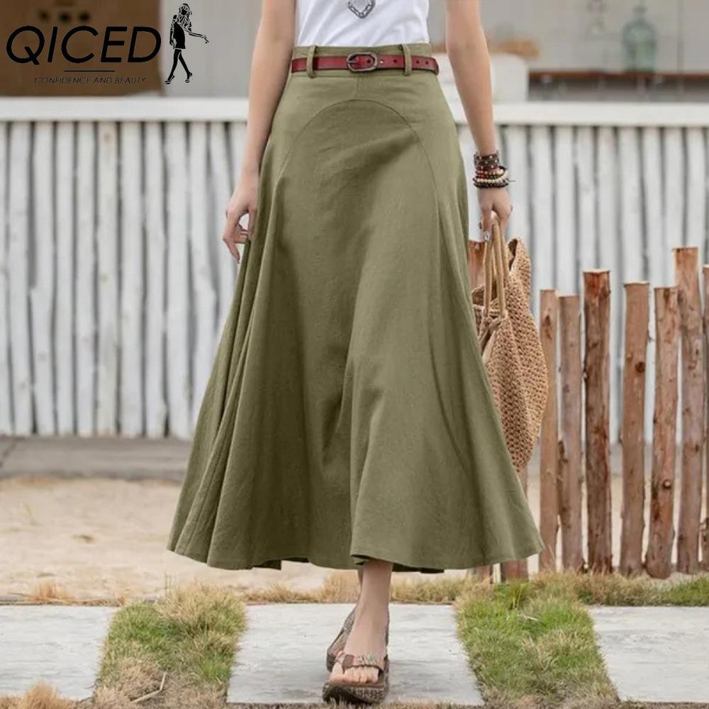 QICED Женская модная повседневная летняя весенняя юбка