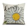 Spring and Summer Yellow and Green Daisy Pillowcase Modern Simple Living Room Decorative Sofa Cushion Cover Bedroom Pillow