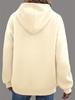 Women's autumn and winter warm loose casual and dog high five pattern printed suede long sleeved hooded sweatshirt