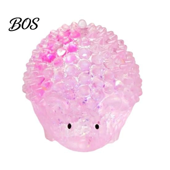 Anxiety Relief Toy Mini Hedgehog Squeeze with Glitter, Soft Stretchy Clear Rabbit Sensory Fidget Toy, Sugar Stress Ball Slow Rebound