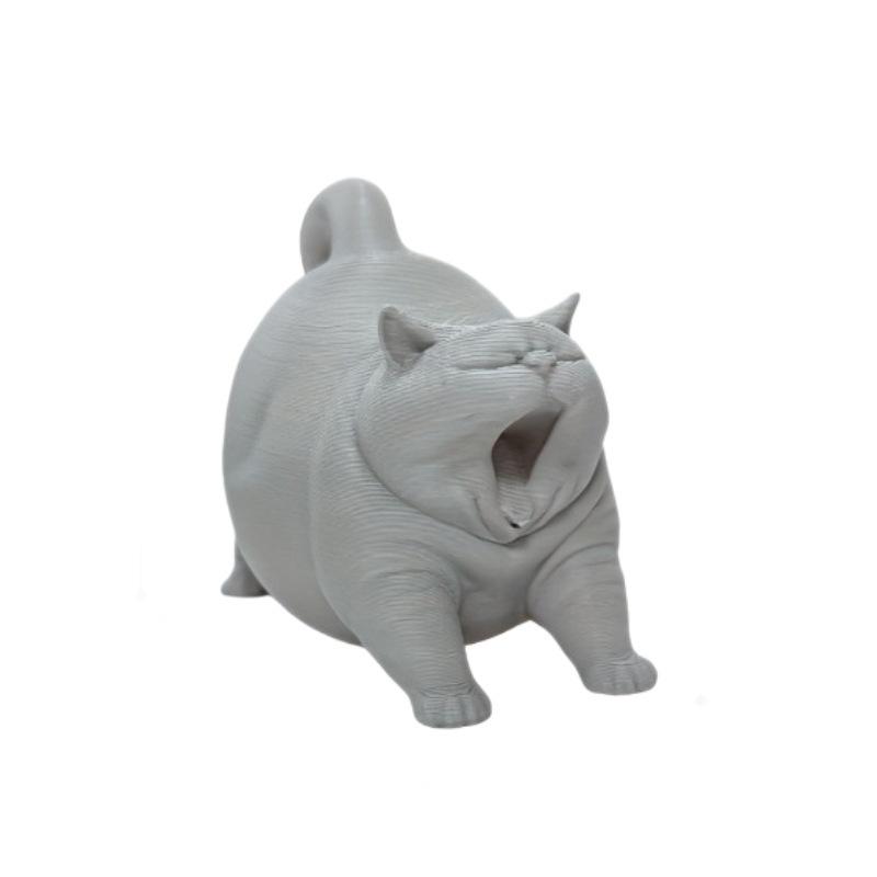 3D Фигурка Зевающего Кота - Милое и Модное Украшение