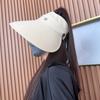 Летняя шляпа от солнца с полями, женская шляпа с открытым верхом из ледяного шелка, универсальная, для маленького лица, можно повесить маску, уличная шляпа от солнца