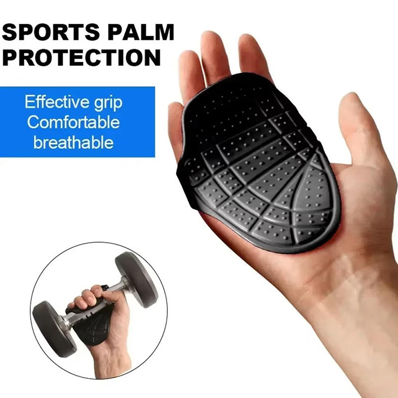 1Pair Silicone Weight Lifting Grip Pads Gloves Non-Slip Palm Protection Hand Grips for Unisex Dumbbell Pull-up Strength Training