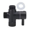 3 Way G1/2 Shower Diverter Valve Copper Shower Arm Diverter Valve for Hand Held Showerhead Black