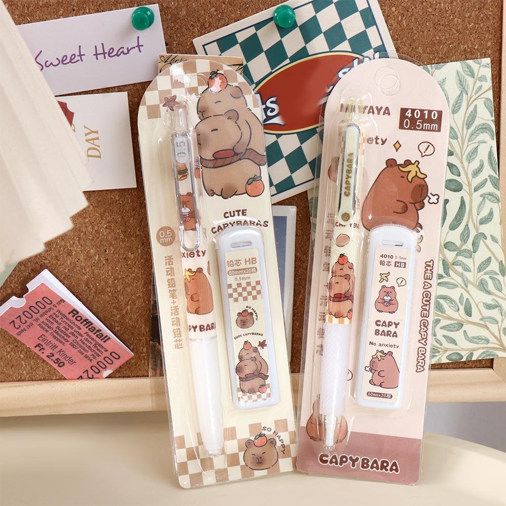 Мультяшный автоматический карандаш «Капибара», движущийся карандаш, механический карандаш, приз для студентов