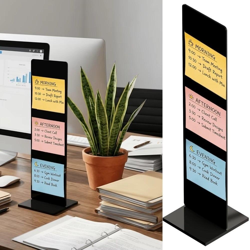 Acrylic Memo Message Board Clear Desktop Reminder Board Monitor Side Note Holder Desktop Use