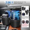 JINKEY Dual Cup Holder Expander For Car, 2 In 1 Multifunctional Large Car Cup Holder Expander Adapter With Expanded 2.69"- 3.94" Adjustable Base For