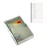 120 Pages A6 Grid Notebook Blank Stripe Account Book Loose Leaf Notebook Clear PVC Binder Detachable Pocket Diary Notepad School