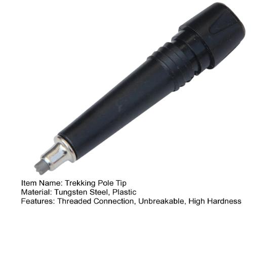 Наконечник треккинговой палки, высокая твердость, высокая стабильность, детали треккинговой палки, вольфрамовая сталь, походная палка, вольфрамовая головка, наконечник для персонала, принадлежности для альпинизма