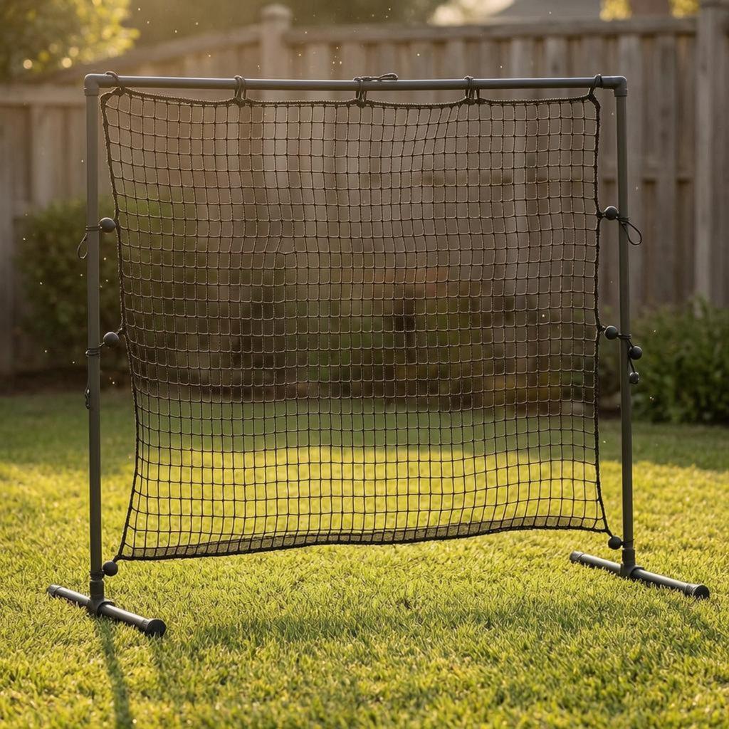 Soccer Rebound Net Black Soccer Training Net Athletic Gear Reinforced Edges Mesh