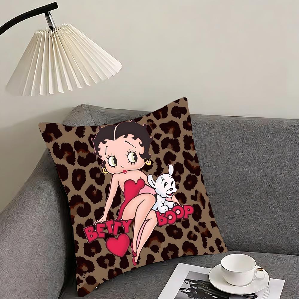 BBetty BoopP Fashion Cushion Cover Pillowcase Ultra Soft Skin Friendly Fabric Cloud Like Comfort Concealed Zipper