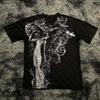 Unisex Summer Classic Y2K Gothic Style T-shirt Print Oversized T Shirt High Street Shirts Round Neck Cotton Tops Mens Women T Shirt Tee