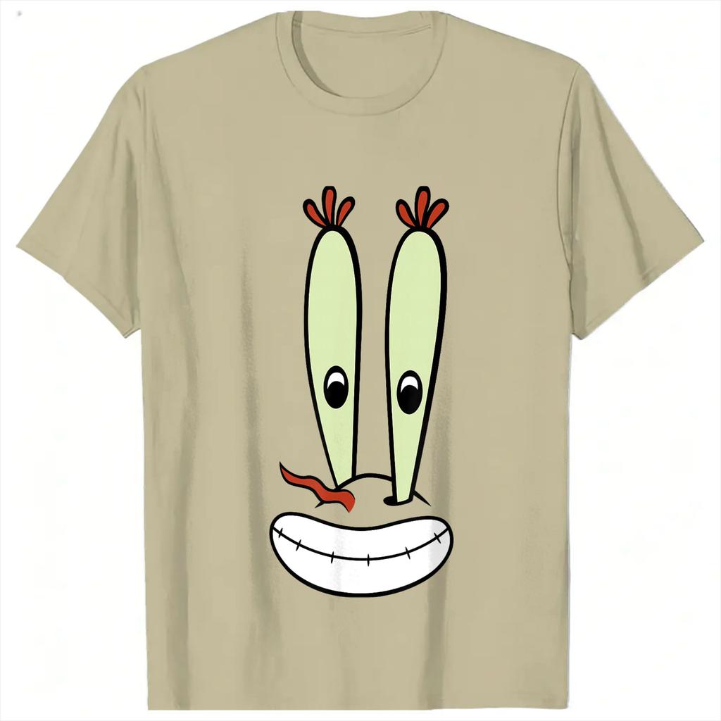 Spongebobs Halloween Mr Krabs Big Face T Shirt Summer Casual TShirts 100 Cotton Novelty Tshirt For Couple Short Sleeve Tees