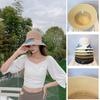 Woman FISHERMAN HAT CAP Sun Beach Summer Hat Collapsible Straw Hats Outdoor Vacations Doodle Sunhat