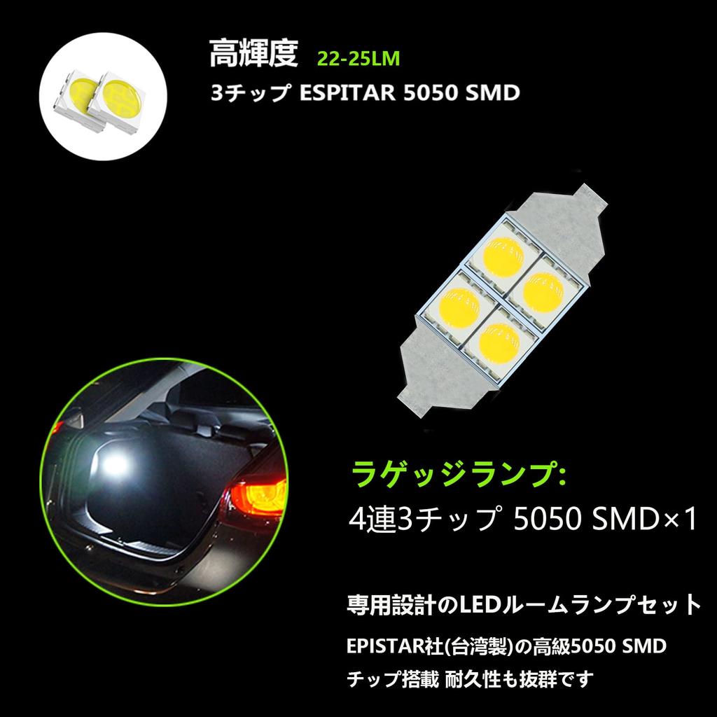 ZXREEK LED Interior Lamp Set for Mazda Specifically designed for Mazda DEMIO DJ Mazda2 DJ and Mazda DK 6000K white LED bulbs 5050 Direct replacement