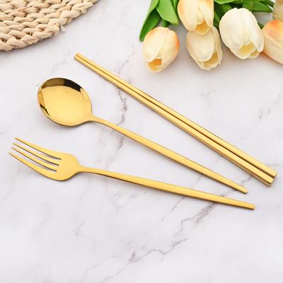 Зеркало, ложка, вилка, палочки для еды, набор посуды, 3 шт., столовая посуда из нержавеющей стали, золотой западный набор столовых приборов, кухонные принадлежности для ужина